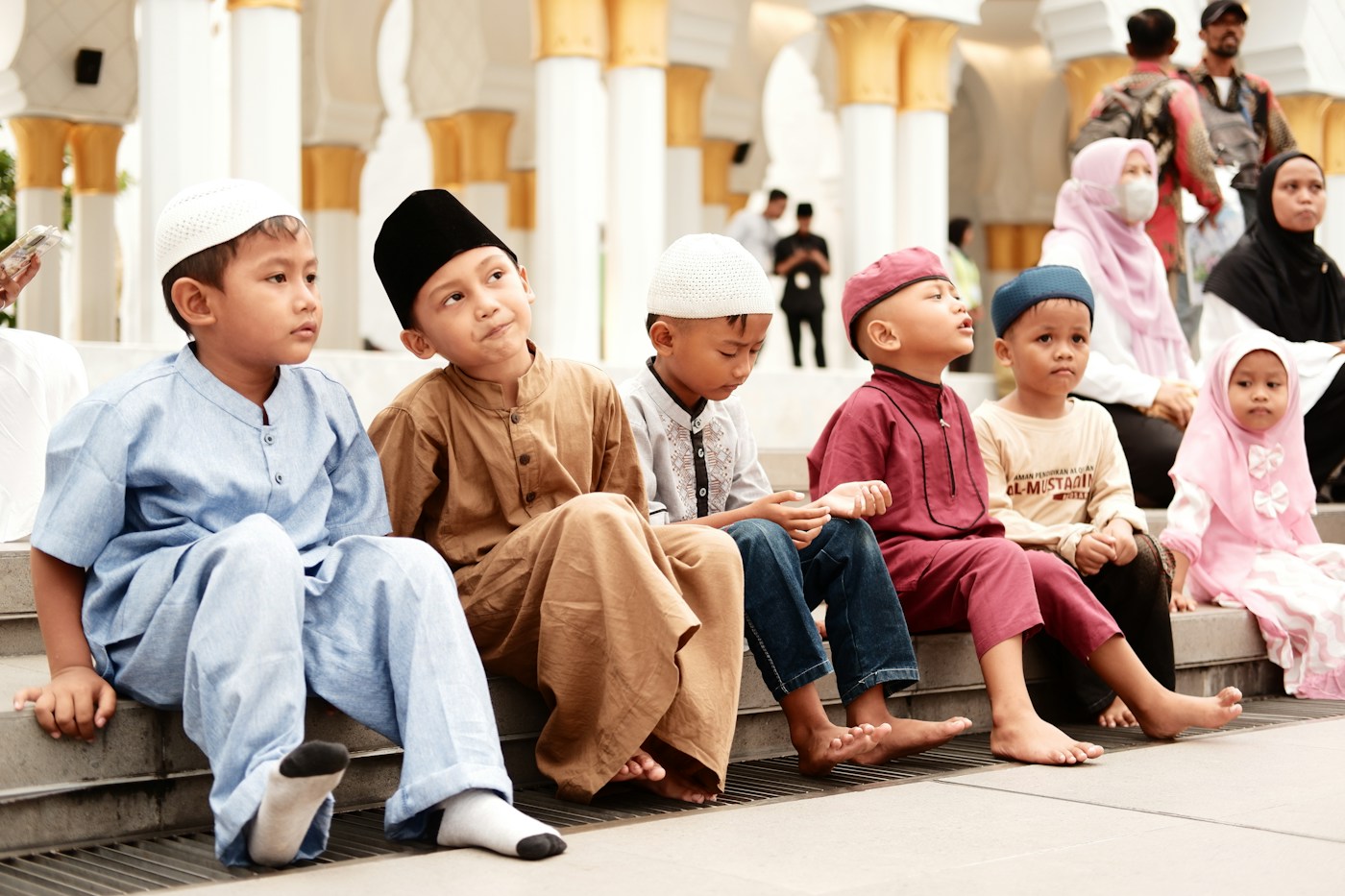 Happy group of young Muslim students